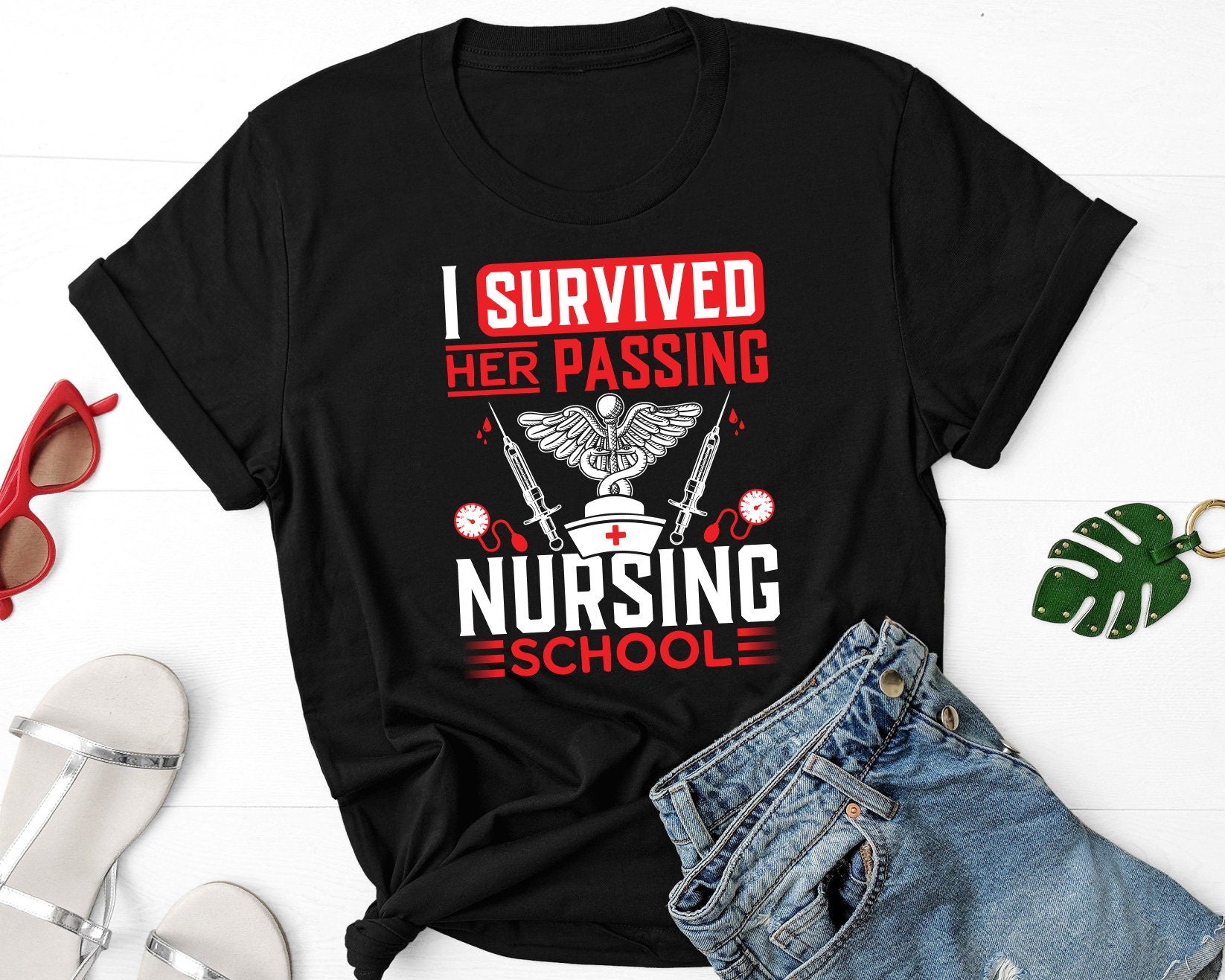 I survived nursing hot sale school shirt