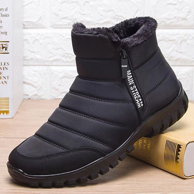 Zipper snow outlet boots mens