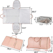 Load image into Gallery viewer, Carry On Garment Bag Large PU Leather Duffle Bag for Women
