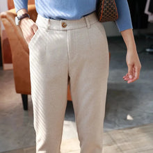 Load image into Gallery viewer, 2025 Women&#39;s High-Waisted Woolen Harem Pencil Pants for Office &amp; Casual
