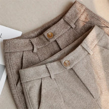 Load image into Gallery viewer, 2025 Women&#39;s High-Waisted Woolen Harem Pencil Pants for Office &amp; Casual
