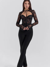 Load image into Gallery viewer, 2025 Sexy Lace Set: Floral Long Sleeve Top &amp; Skirt
