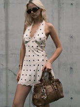 Load image into Gallery viewer, 2025 Polka Dot Halter Backless Lace Mini Dress Partywear
