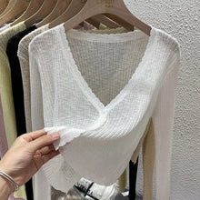 Load image into Gallery viewer, Pastel Knit Crop Cardigan – Lightweight Button Jacket
