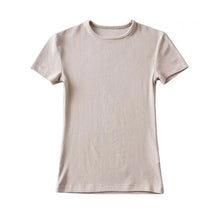 Load image into Gallery viewer, 2025 Casual Summer Women&#39;s Skinny Fit O-neck Crop Top T-Shirt
