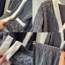 Load image into Gallery viewer, 2025 Women&#39;s Thick Velvet Pajamas Set: Warm Cardigan &amp; Trousers
