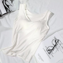 Load image into Gallery viewer, 2025 Women&#39;s Slim Fit Vest Tops with Built-In Bra - Casual Solid Color
