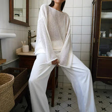 Load image into Gallery viewer, 2025 Chic Women&#39;s Sweater: Casual Loose Pullover in Pink &amp; White
