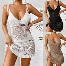 Load image into Gallery viewer, 2025 Women&#39;s Summer Sleeveless Knitted Backless Beach Dress Cover-Up
