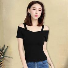 Load image into Gallery viewer, Off-Shoulder Backless Top – Casual Summer T-Shirt
