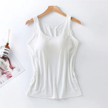 Load image into Gallery viewer, 2025 Women&#39;s Slim Fit Vest Tops with Built-In Bra - Casual Solid Color
