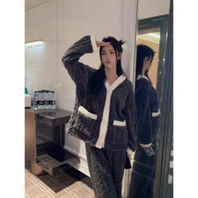 Load image into Gallery viewer, 2025 Women&#39;s Thick Velvet Pajamas Set: Warm Cardigan &amp; Trousers
