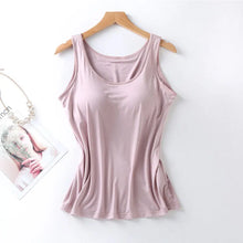 Load image into Gallery viewer, 2025 Women&#39;s Slim Fit Vest Tops with Built-In Bra - Casual Solid Color
