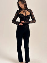 Load image into Gallery viewer, 2025 Sexy Lace Set: Floral Long Sleeve Top &amp; Skirt
