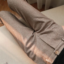 Load image into Gallery viewer, 2025 Women&#39;s High Waist Elegant Black Harem Wool Pants for Fall/Winter
