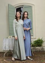 Load image into Gallery viewer, 2025 Satin Maxi Dress &amp; Knitted Top Set – Elegant Spring/Summer Matching Outfit for Women
