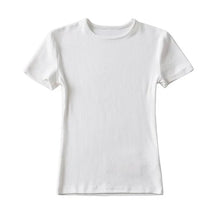 Load image into Gallery viewer, 2025 Casual Summer Women&#39;s Skinny Fit O-neck Crop Top T-Shirt
