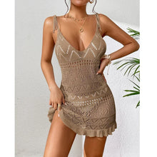 Load image into Gallery viewer, 2025 Women&#39;s Summer Sleeveless Knitted Backless Beach Dress Cover-Up
