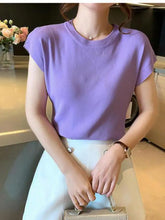 Load image into Gallery viewer, Summer Knit Pullover – Slim Fit Pink Sweater
