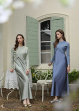 Load image into Gallery viewer, 2025 Satin Maxi Dress &amp; Knitted Top Set – Elegant Spring/Summer Matching Outfit for Women
