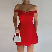 Load image into Gallery viewer, Strapless Mini Dress – Backless A-Line Fit
