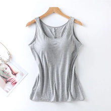 Load image into Gallery viewer, 2025 Women&#39;s Slim Fit Vest Tops with Built-In Bra - Casual Solid Color
