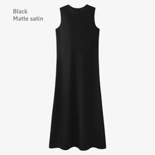 Load image into Gallery viewer, 2025 Satin Maxi Dress &amp; Knitted Top Set – Elegant Spring/Summer Matching Outfit for Women
