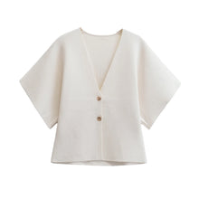 Load image into Gallery viewer, 2025 Autumn Women&#39;s Knitted V-Neck Top – Casual European &amp; American Style
