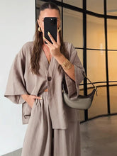 Load image into Gallery viewer, 2025 Spring Summer Women’s Casual Cotton Linen Pants Set
