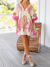 Load image into Gallery viewer, Boho Floral Off-Shoulder Maxi Dress – Summer Beach &amp; Vacation Look for Women
