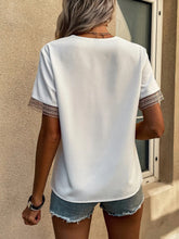 Load image into Gallery viewer, Chiffon Lace V-Neck Blouse – Summer Top
