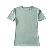 Load image into Gallery viewer, 2025 Casual Summer Women&#39;s Skinny Fit O-neck Crop Top T-Shirt
