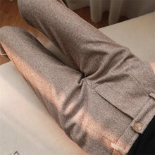 Load image into Gallery viewer, 2025 Women&#39;s High Waist Elegant Black Harem Wool Pants for Fall/Winter
