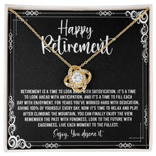 Load image into Gallery viewer, Happy Retirement Enjoy You Deserve It Necklace ORDER
