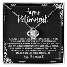 Load image into Gallery viewer, Happy Retirement Enjoy You Deserve It Necklace ORDER
