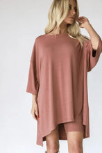 Load image into Gallery viewer, Blush-colored 2 piece lounge set featuring a soft and cozy top and matching bottoms, providing a delicate and comfortable loungewear option.
