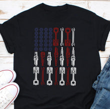 Load image into Gallery viewer, Flag of the Mechanics, Patriotic Wrench Shirt for Men and Women, American Flag Mechanic Shirt, Gifts For Mechanics
