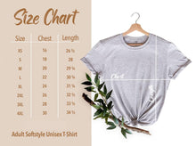 Load image into Gallery viewer, a women&#39;s size chart for a t - shirt
