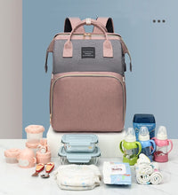Load image into Gallery viewer, Baby Diaper Bag Backpack Expandable Baby Bed
