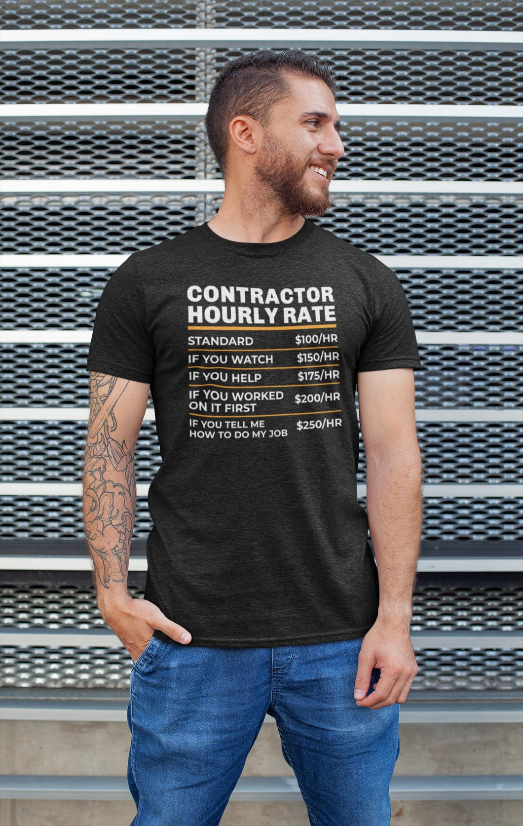 Contractor Hourly Rate Shirt Funny builder, Handyman, Contractor Gift, Funny Contractor T Shirt