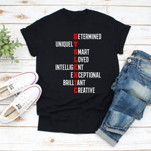 Load image into Gallery viewer, Dyslexia Teacher Therapist Unique Dyslexic Reading Therapy T Shirt October is Dyslexia, Dyslexia Teacher
