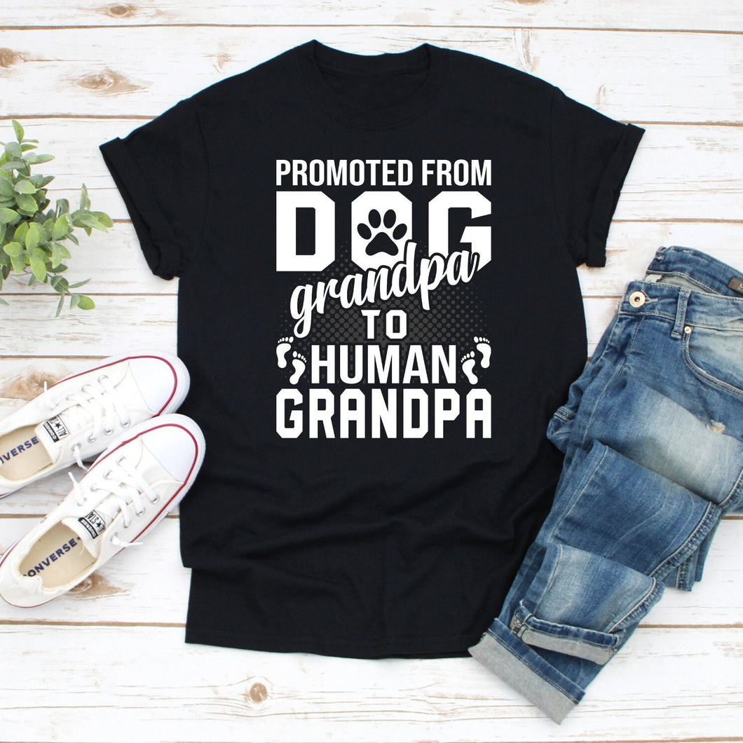 From Dog Grandpa to Human Grandpa Shirt, Pregnancy Announcement Shirt, Promoted To Grandpa Shirt