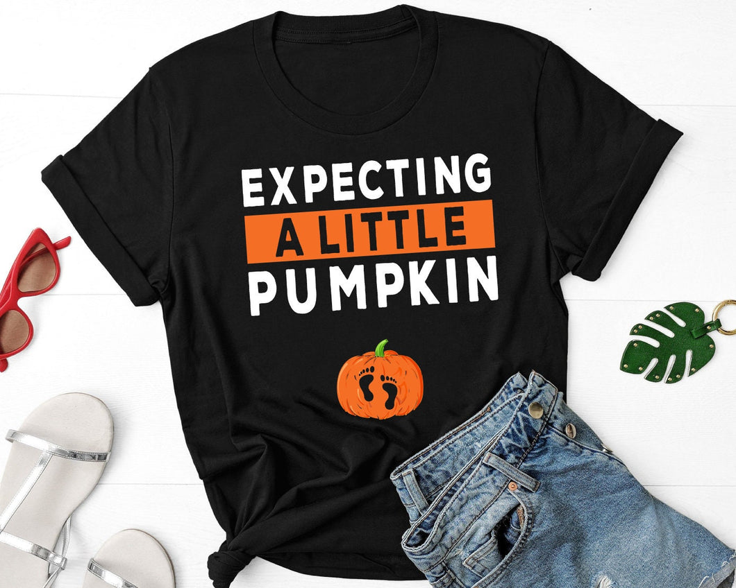 Expecting A Little Pumpkin T Shirt, Halloween Shirt Halloween Maternity Shirt Pumpkin Maternity Shirt