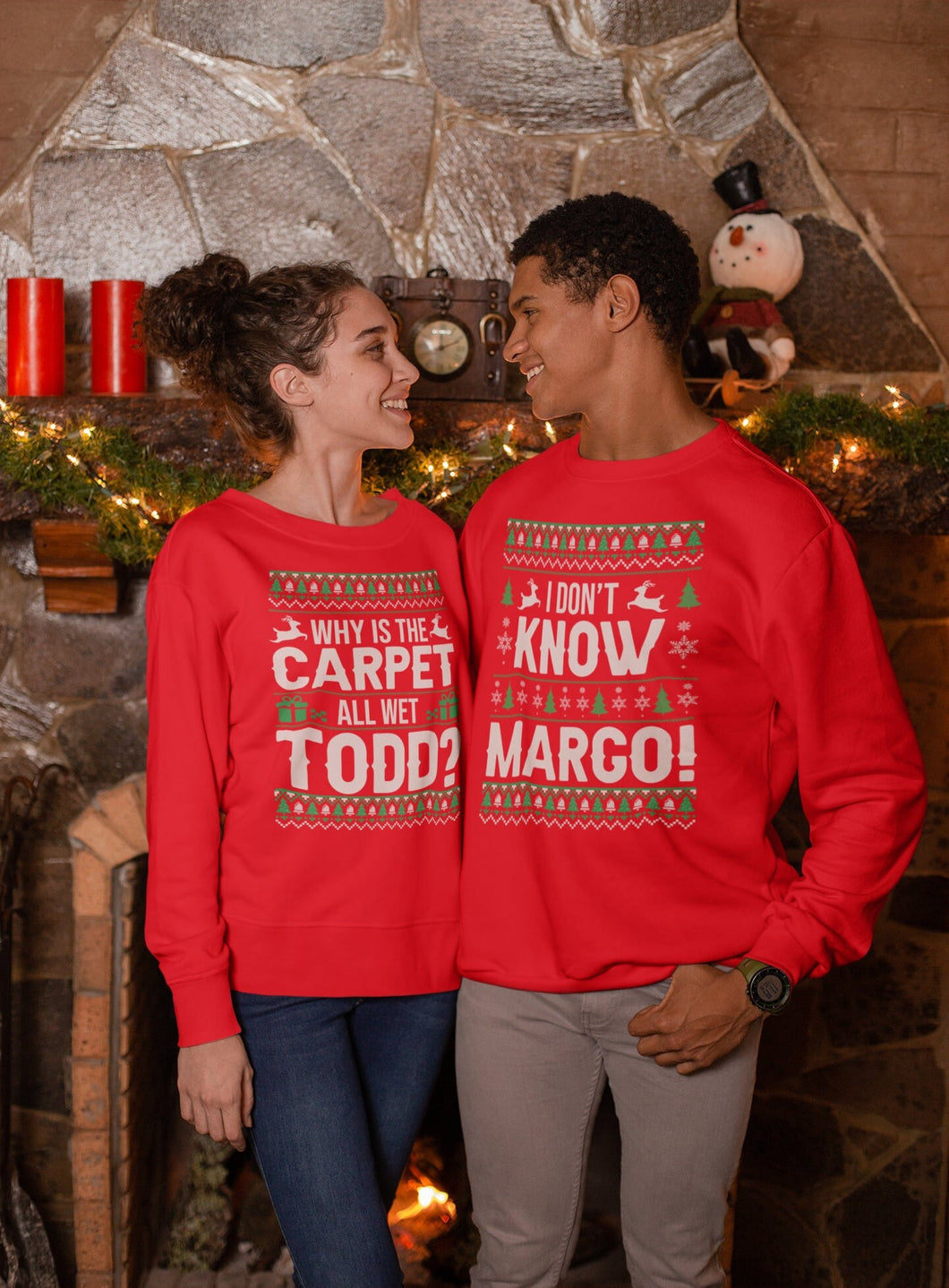 Christmas Vacation Todd And Margo Sweatshirt, Couple Christmas Shirts, Christmas Shirts, Ugly Christmas Shirt