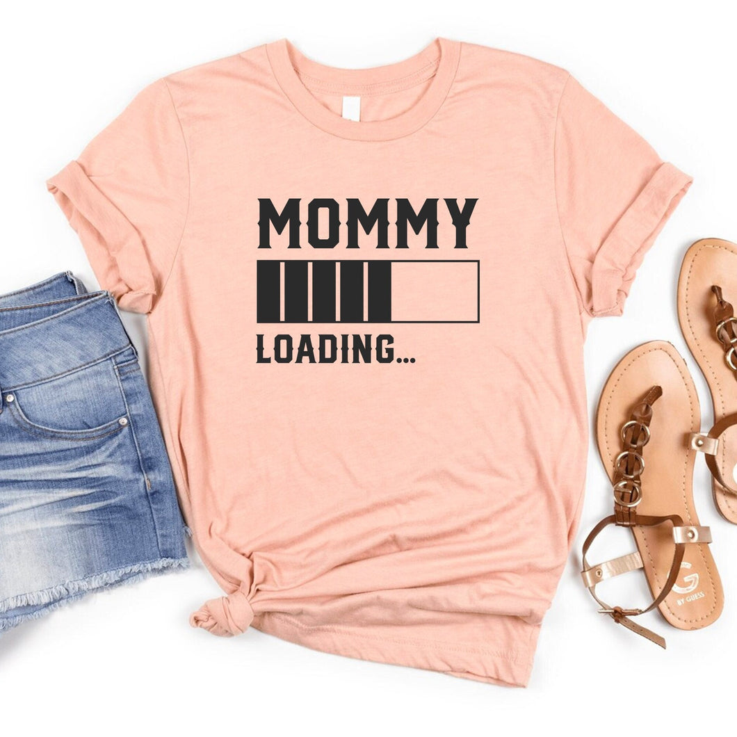 Mommy Loading Shirt Pregnancy Announcement Shirt For Couples, Pregnancy Reveal Shirts, Couples Pregnancy Shirts First Time Moms T Shirt Gift