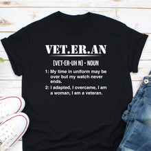 Load image into Gallery viewer, veteran Definition Shirt - us army veteran shirt - Military veteran T Shirt - Funny vietnam veteran Tshirt
