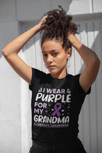 Load image into Gallery viewer, I Wear Purple For My Grandma Shirt, Alzheimers Shirt, Alzheimer Awareness, Dementia, Activist Shirt
