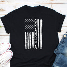 Load image into Gallery viewer, Grandpa USA American Flag Shirt, Patriot Grandpa Shirt, Liberal Grandpa Shirt, New Grandpa Shirt,
