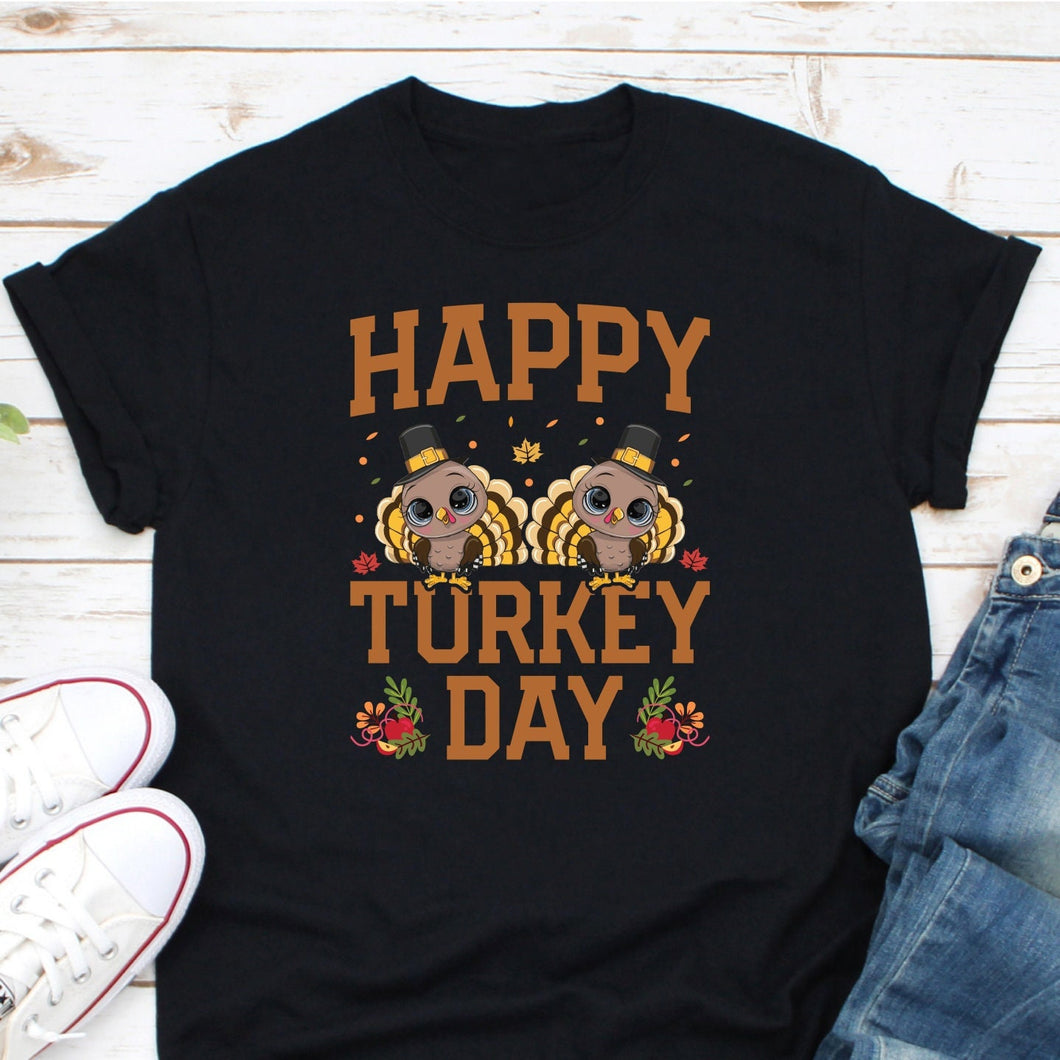 Happy Turkey Day Shirt, Thanksgiving Shirt, Thanksgiving Party Shirt, Thanksgiving Turkey Shirt