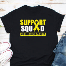 Load image into Gallery viewer, Childhood Cancer Support Squad Shirt, Childhood Cancer Awareness Shirt, Gold Ribbon Shirt
